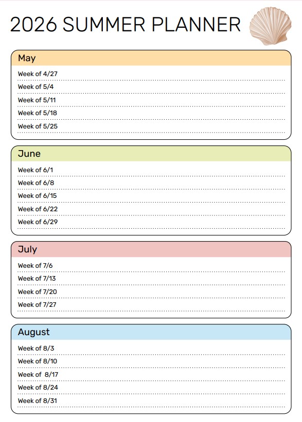 Unlock Your Best Summer Yet with Our Ultimate Summer Planner