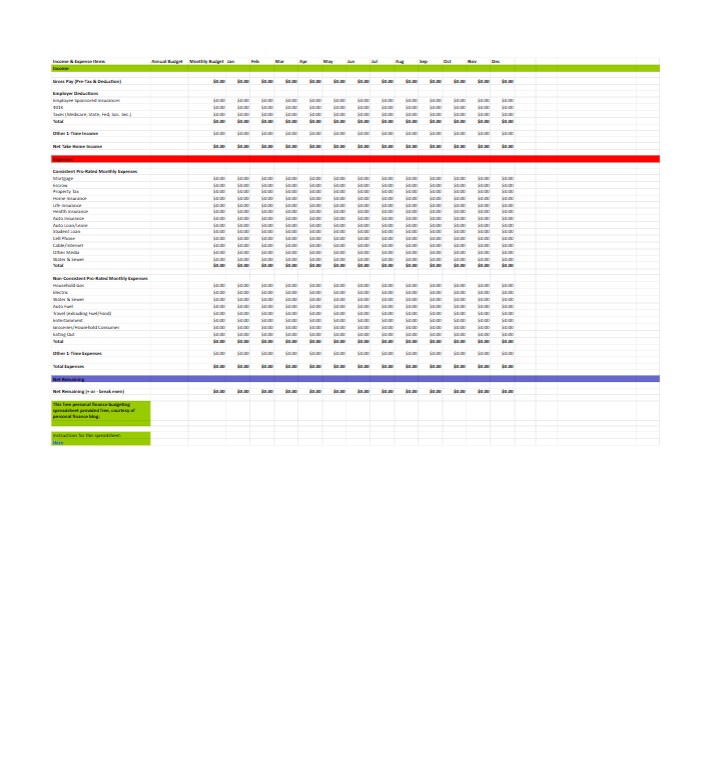 Monthly Budget Template for Google Sheets – Simplify Your Finances
